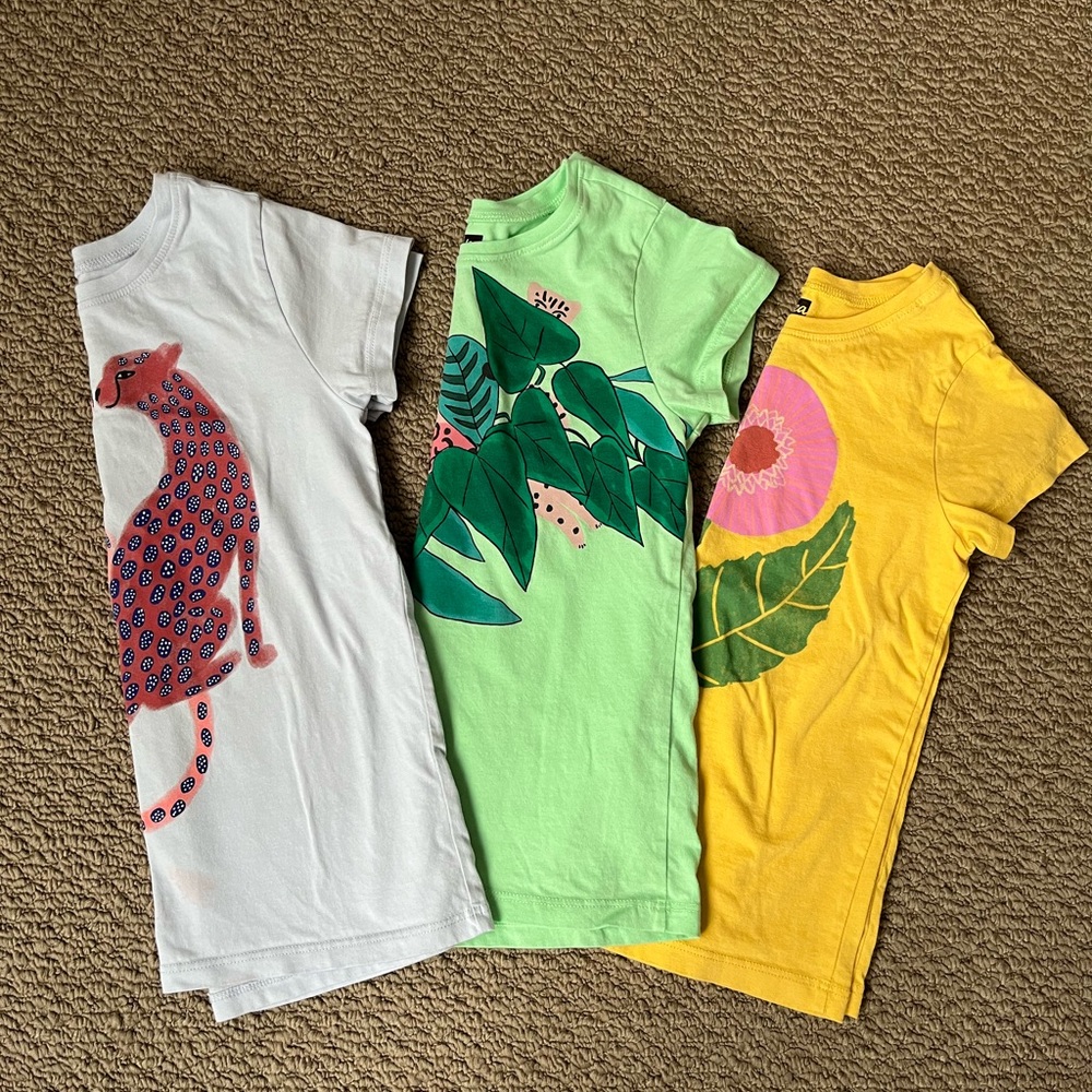 Tea Collection Kids Tees - Lavender, Green, Yellow